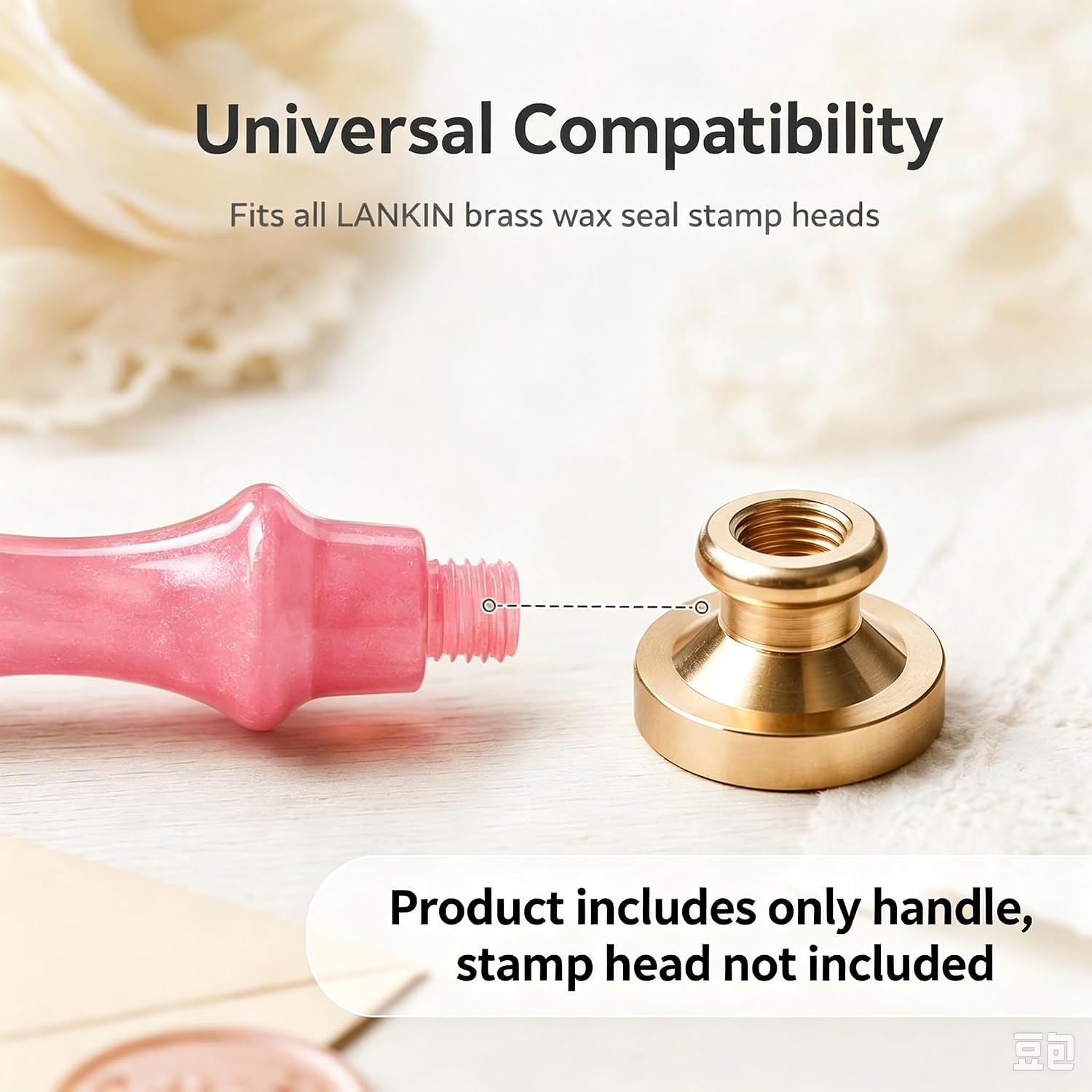 LANKIN 2 Pcs Wax Seal Stamp Handle Only, Resin Handle Replacement Sealing Stamp Handle, Bubble Handle Wax Stamp for Wedding Invitations, Thanksgiving Cards, Envelopes, Gift Wrapping (Red and Purple)