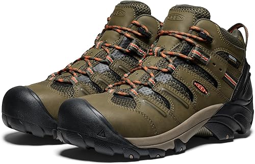 Vista 19 de KEEN Utility Botas de trabajo impermeables Lansing de altura media con punta de acero para hombre Mantillo/Shitake