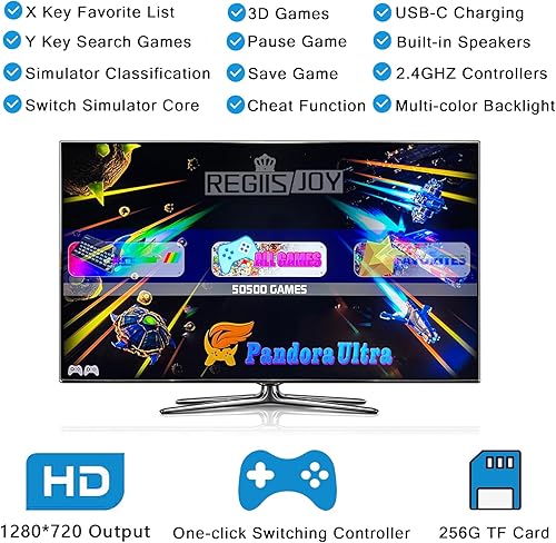 Miniatura 2 de RegiisJoy Consola de juegos Pandoras Box Ultra Arcade 50000 en 1, máquina de juegos retro para PC y proyector y TV 4K, juegos 3D,