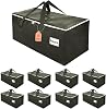 Moving Bags Totes,8 Pack 93 Liters Clothes Storage Bins Large Moving Boxes with Handles for College Dorm or Christmas Decorations