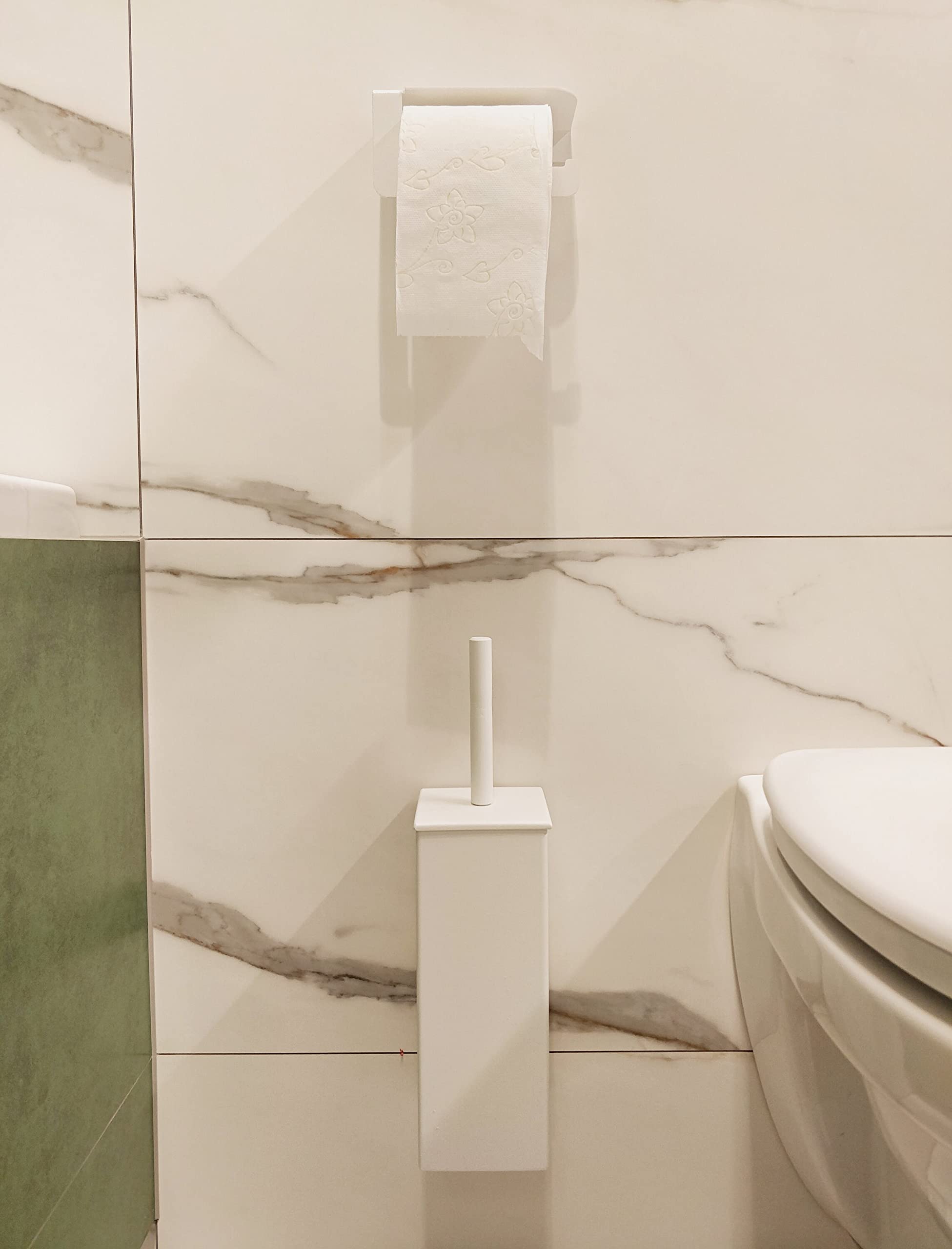 DABSTORY Acero inoxidable WC cepillo y recipiente accesorios de inodoro