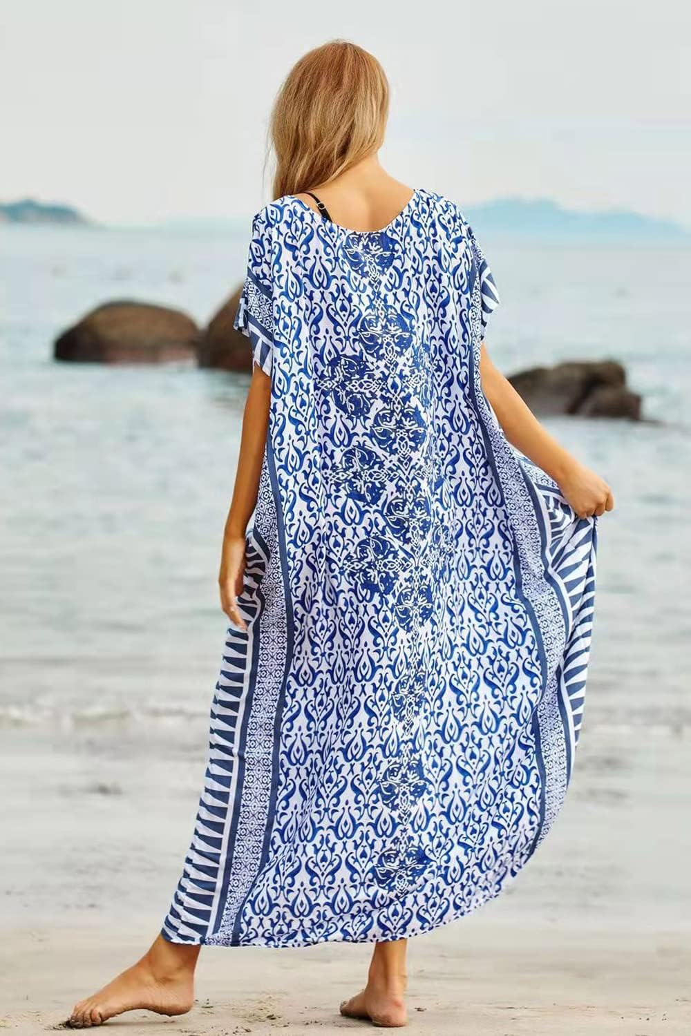 CHERRY CAT Beach Dress Swim Cover Up Summer Dress Swimwear Cover Ups - Image 6