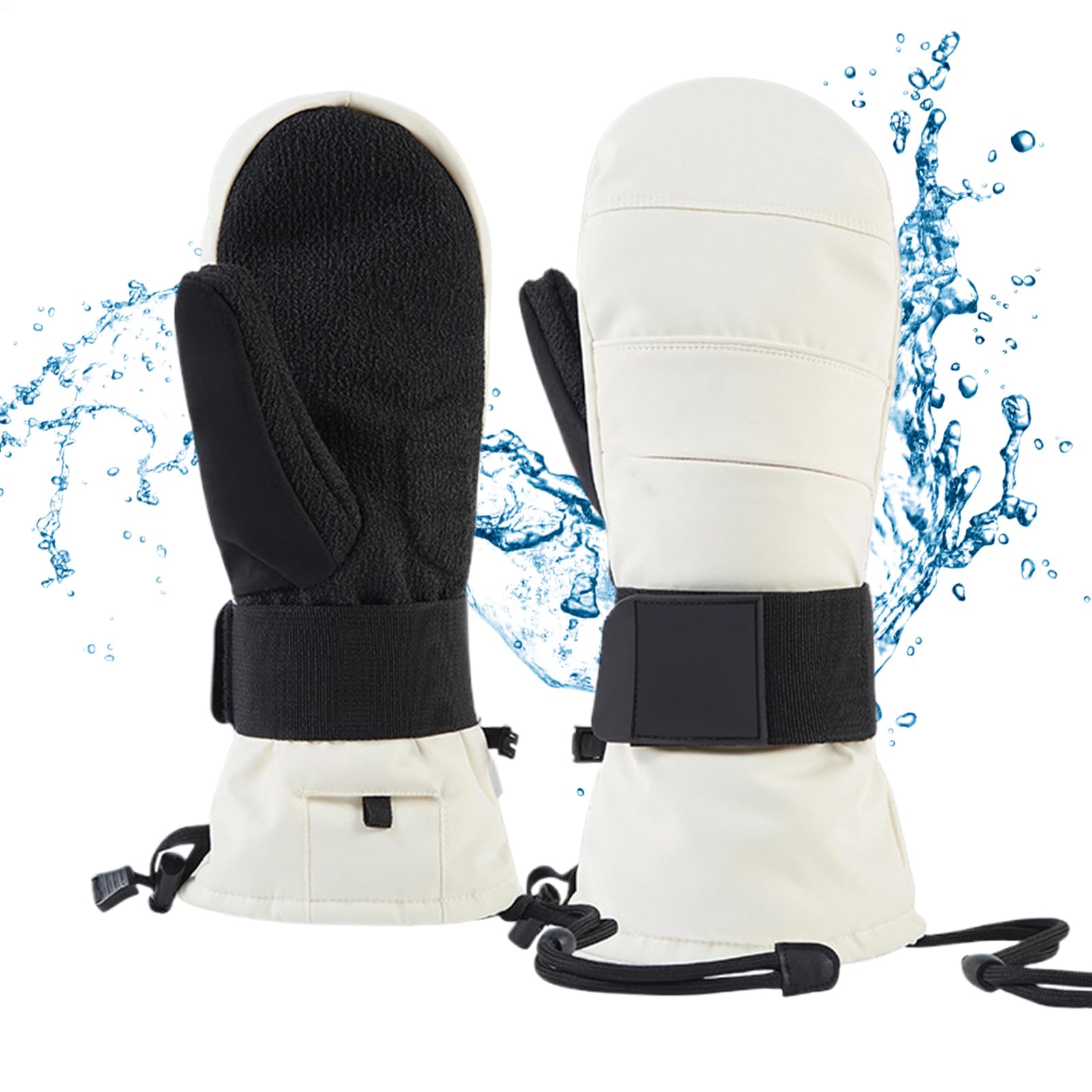 Guantes de invierno para motocicleta, guantes cálidos para pantalla táctil, con protector de muñeca, guantes de snowboard con forro polar, para hombres, motocicleta, esquí, invierno, nieve, ciclismo