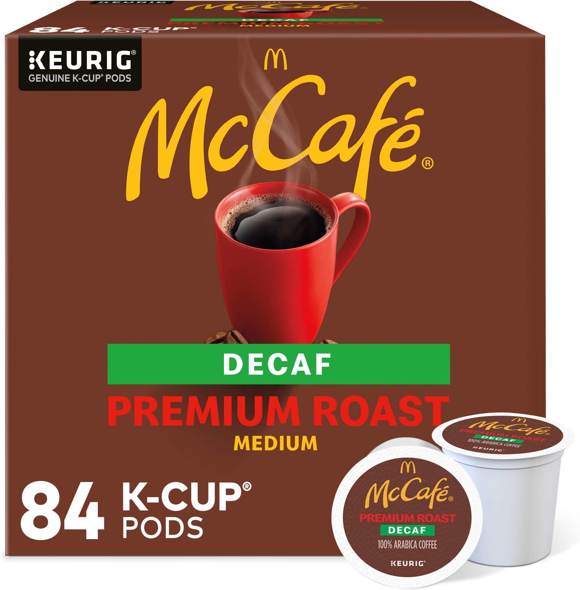 McCafe Decaf Premium Roast Keurig K Cup Coffee Pods, 84 Count