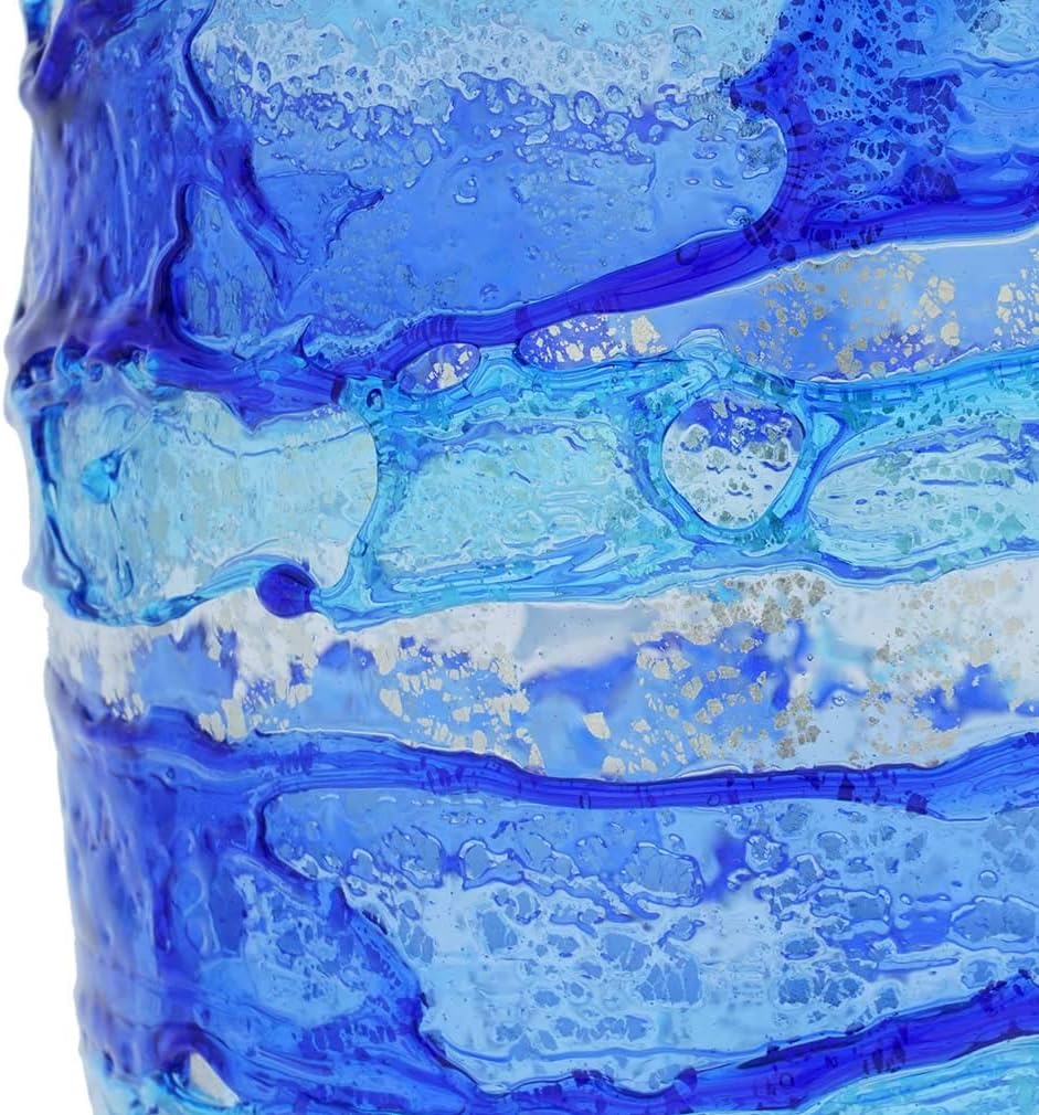 Glass Of Venice Murano Glass Sbruffo Vase - Aqua Blue