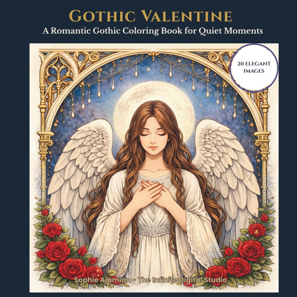 Gothic Valentine: A Romantic Gothic Coloring Book for Quiet Moments - For teens and Adults (The Minis Coloring Series)