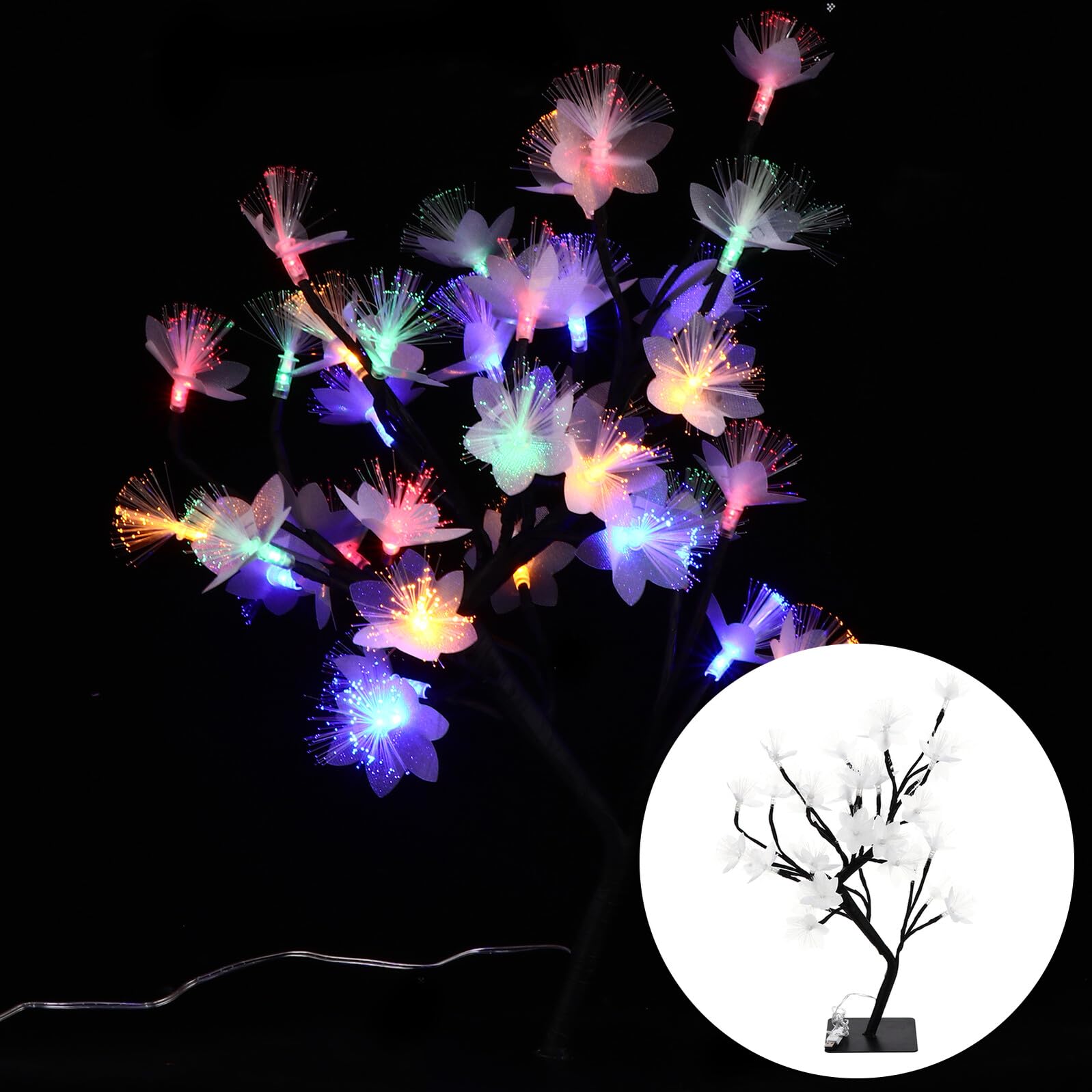 Künstliche Baum LED Lampe mit Farbwechsel, Verstellbare Zweige, 1 Stück