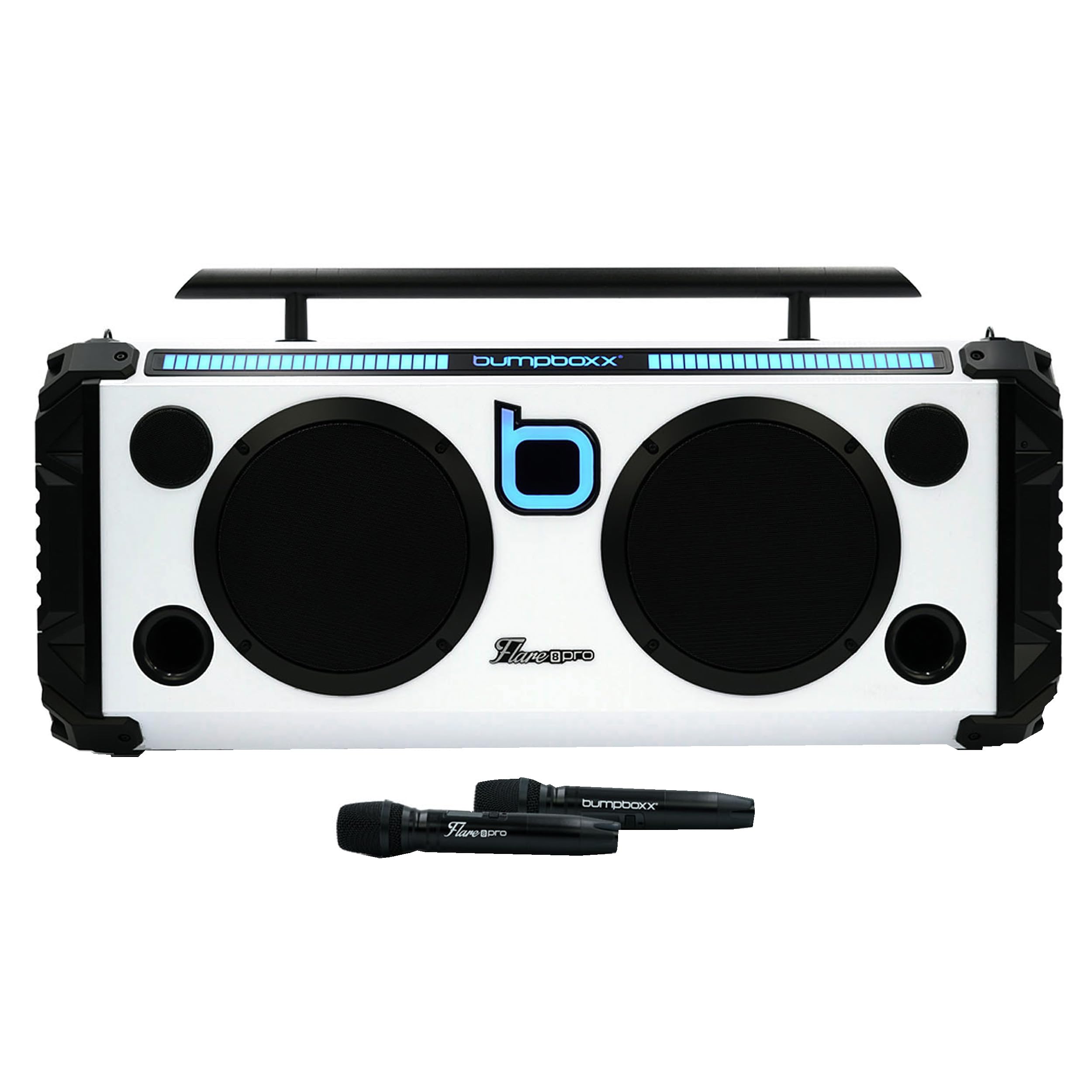 Bumpboxx Bluetooth Portable Speaker Boombox Flare8 Pro White