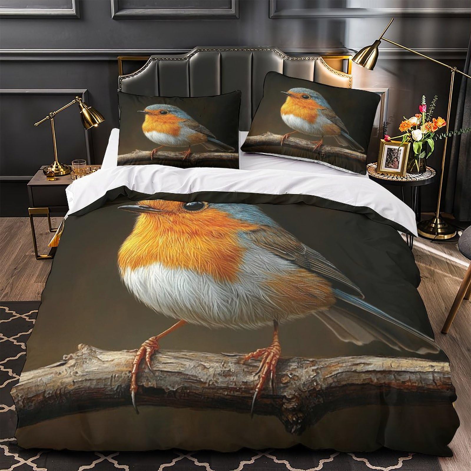 Housse de couette 3D paysage de montagne pour chambre