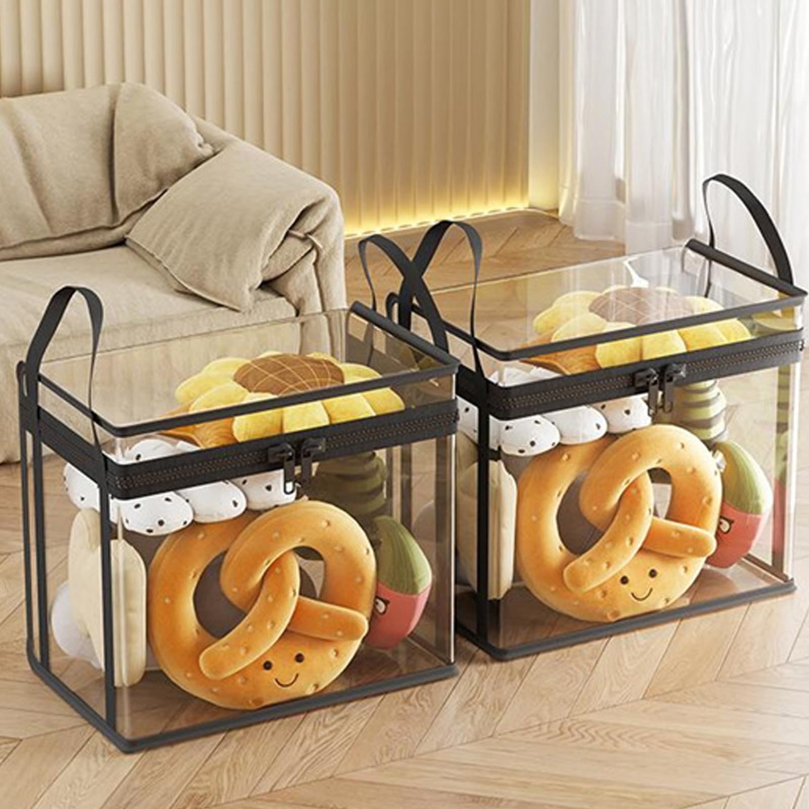 Contenitore PVC Pesante 50L per Asilo Nido e Aula - Cerniere Lunghezza, Design Salvaspazio