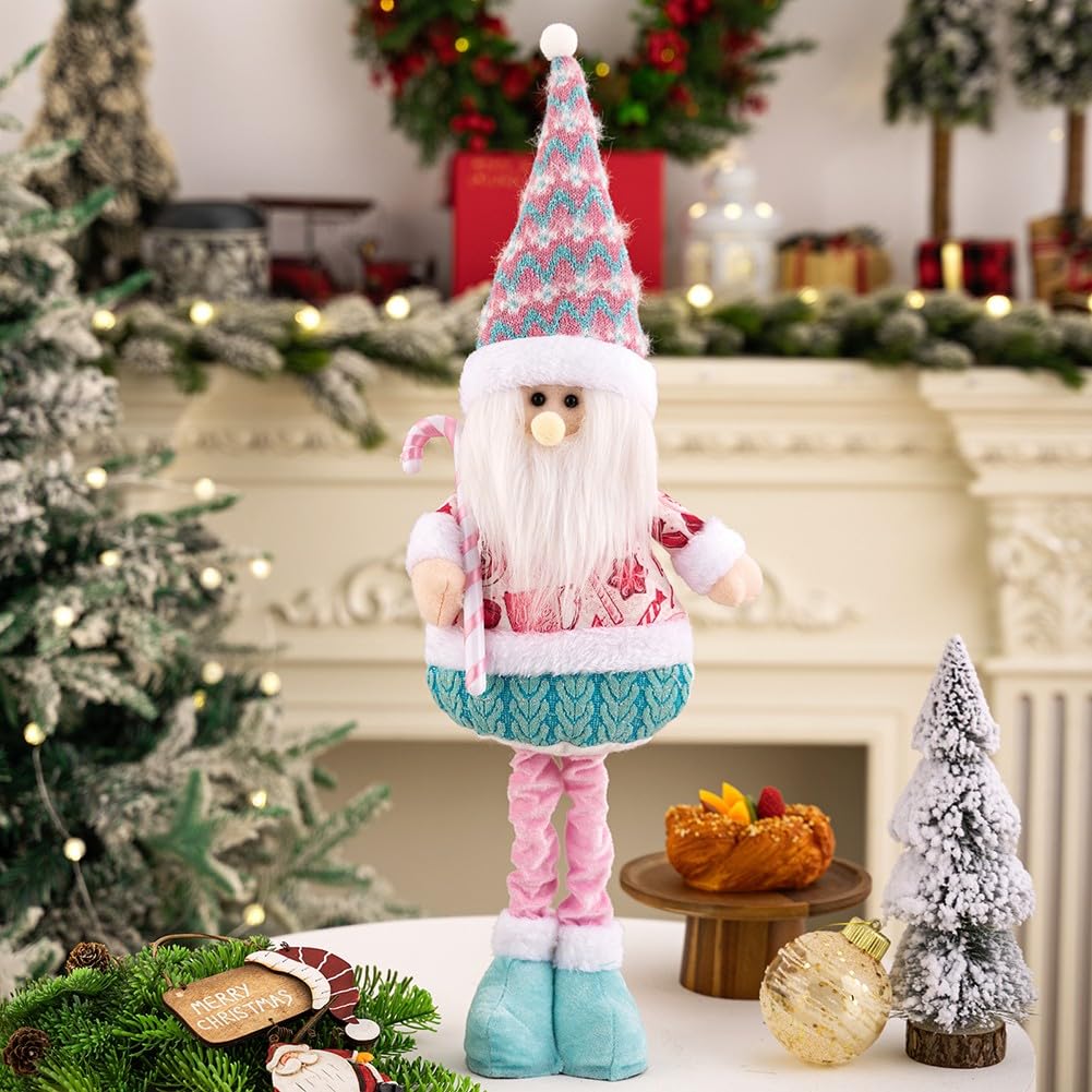 Stretch-Schneemann-Weihnachtsschmuck aus Stoff, Figur für Zuhause