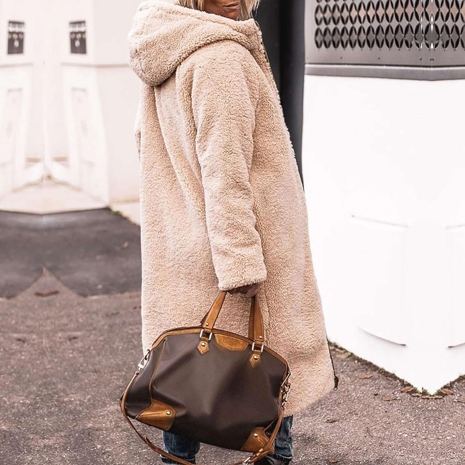 Genérico Chaqueta Plumas Mujer Ultraligera Invierno Jacket Largos Abrigos Ligeros Acolchada Plumífero Puffer Coat con Capucha Manga Larga Chaquetas Puffer Coat Grueso Viento Parker Tamaño Grande