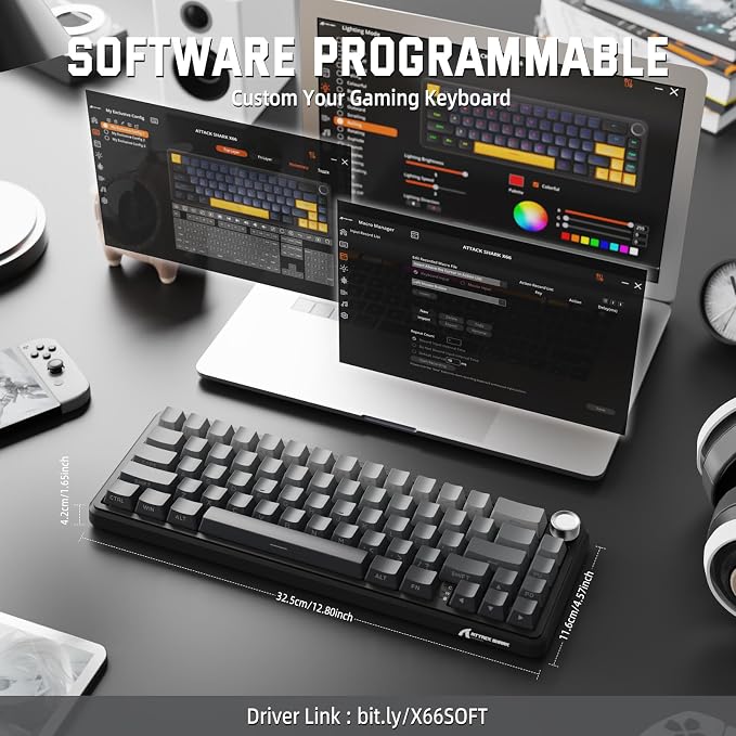 Teclado Mecánico MAMBASNAKE X66 USB-C RGB 60% miniatura 9