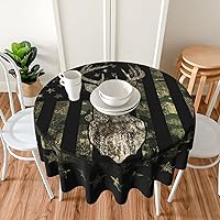 Vista 82 de YETTA YANG Paño de Mesa Redondo de Dulce de Chupachups Gótico en Negro y Blanco de 60 Pulgadas, Cubierta de Mesa Decorativa de Tela para Mesas