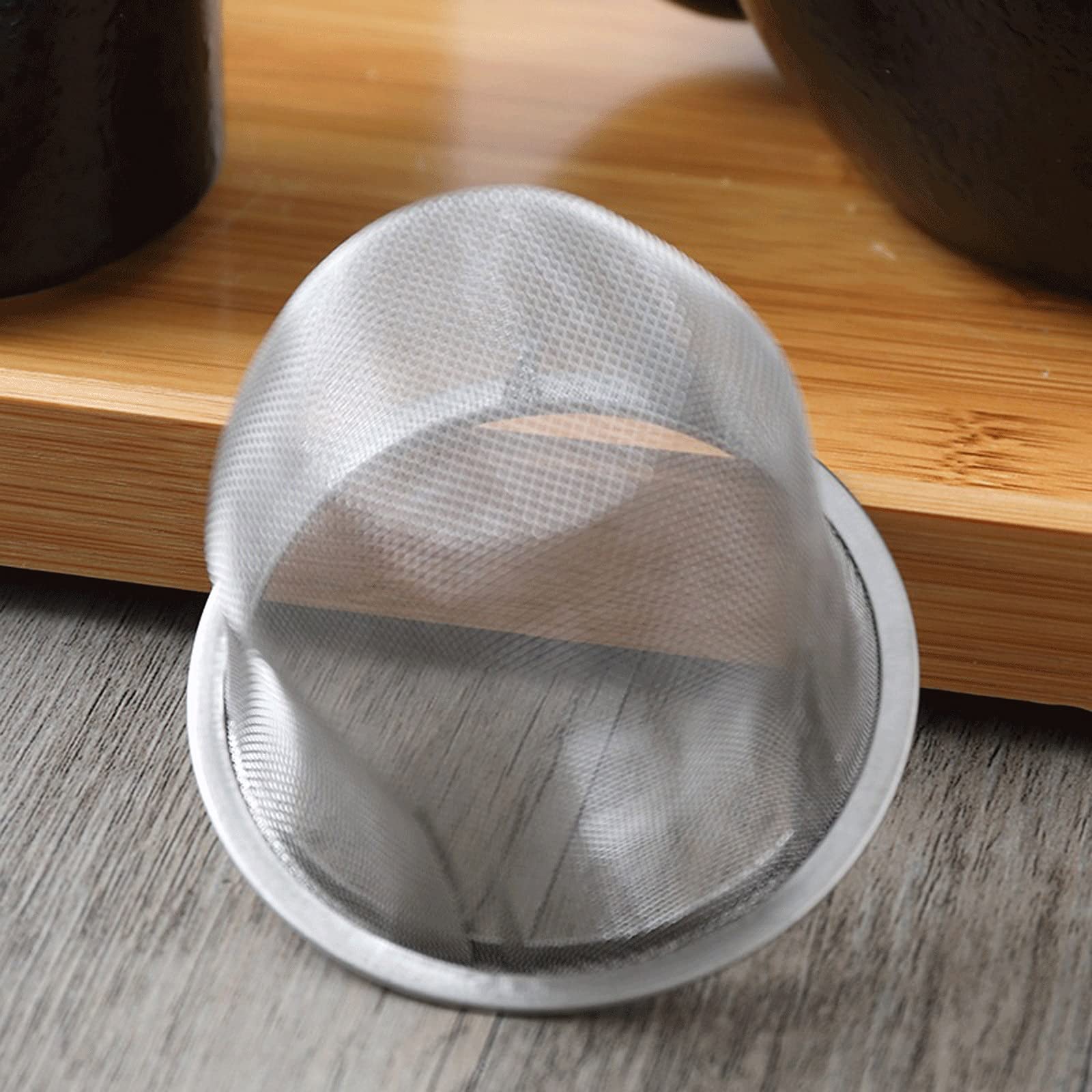 Colador de té de 5,1 a 9 cm de diámetro, reutilizable, de malla de acero inoxidable, infusor de té, tetera, filtro de especias, accesorios de cocina (9 cm)