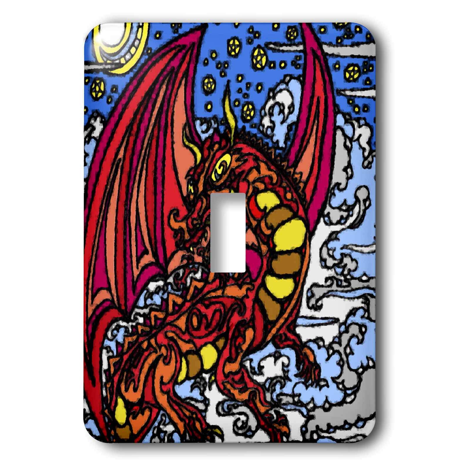 Interrupteur de haute précision lsp_12727_1 Dragon Night par 3dRose LLC