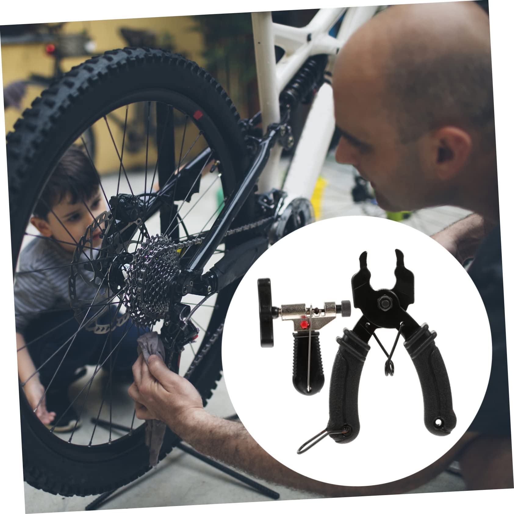 2Piezas Alicates para Cadena de Bicicleta Herramienta de Reparación y Remoción de Eslabones Instalación Rápida y Desmontaje para Bicicletas de