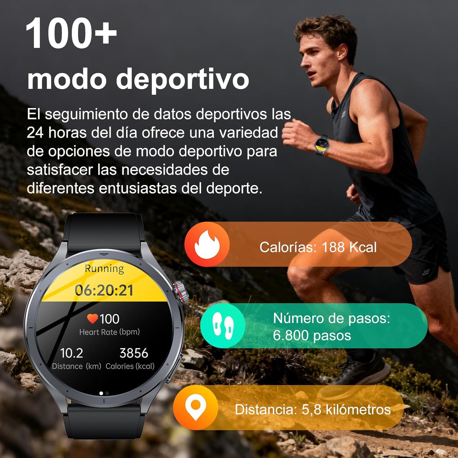 YUPENG ECG Reloj Inteligente Hombre con Presión Arterial, AI ChatGPT | 1.53'' Smartwatch con Linterna, Frecuencia Cardíaca, SpO2, Sueño Salud Watch Pulsómetro