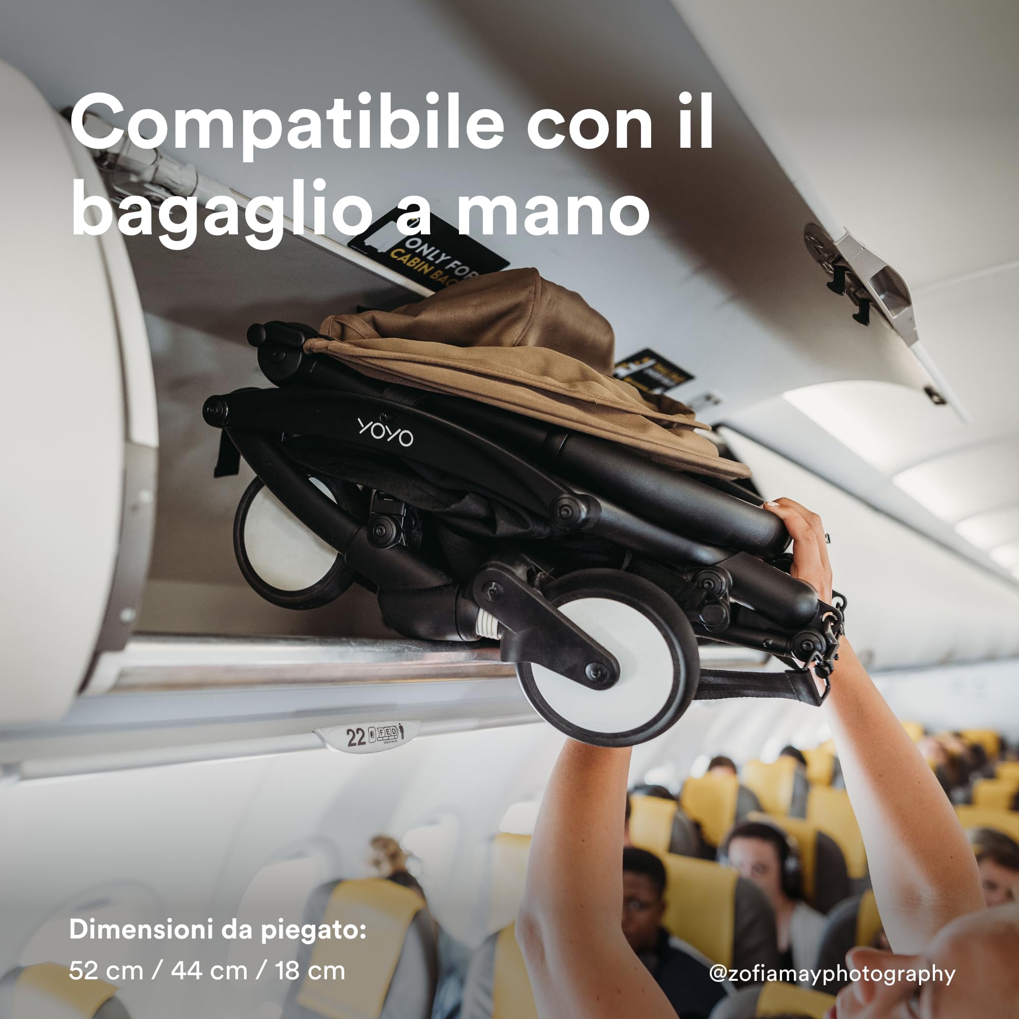 Stokke YOYO 6+ Color Pack, Ginger - Solo tessuti: cuscino per seduta, capottina estendibile e tasca posteriore con cerniera - Richiede telaio YOYO (venduto separatamente)
