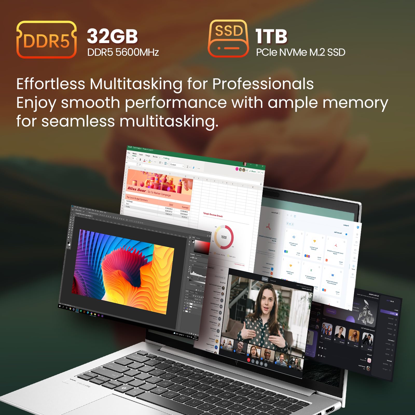 HP EliteBook 845 G11 AI Business Laptop, AMD Ryzen 5 8640HS (Beats