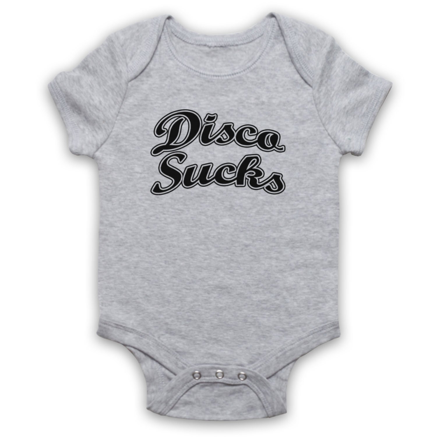 My Icon Unisex-Babys' Disco Sucks Retro Baby Grow, Light Grey, 3-6 Months