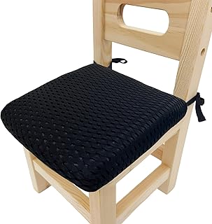 12 Inch Kids Chair Pads with Ties Breathable 3D Air Mesh Chair Cushion Square Seat Cushion for Kids Chair/School Chair/Wood Chairs