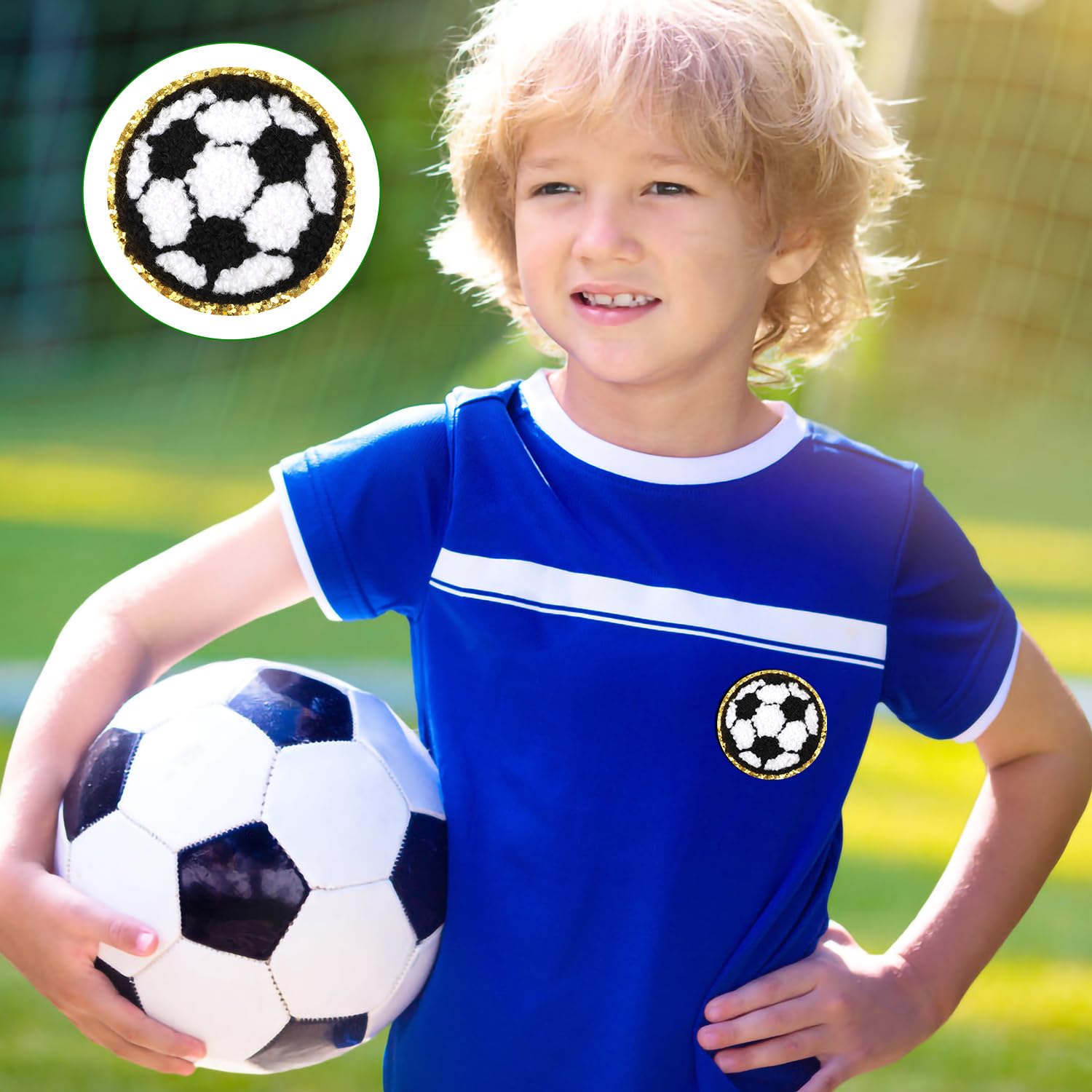 14Pcs Sports Ball Chenille Patches - Football Baseball Basketball Iron On Appliques