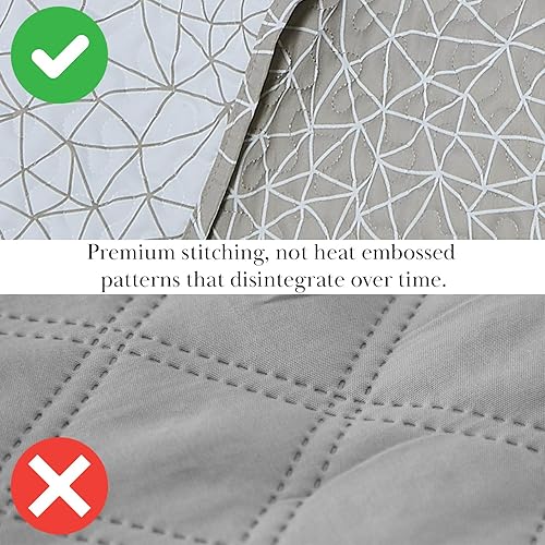 Vista 198 de Southshore Fine Linens, The Brickyard Collection -Juego de edredón ligero 02 - Hueso de ladrillo