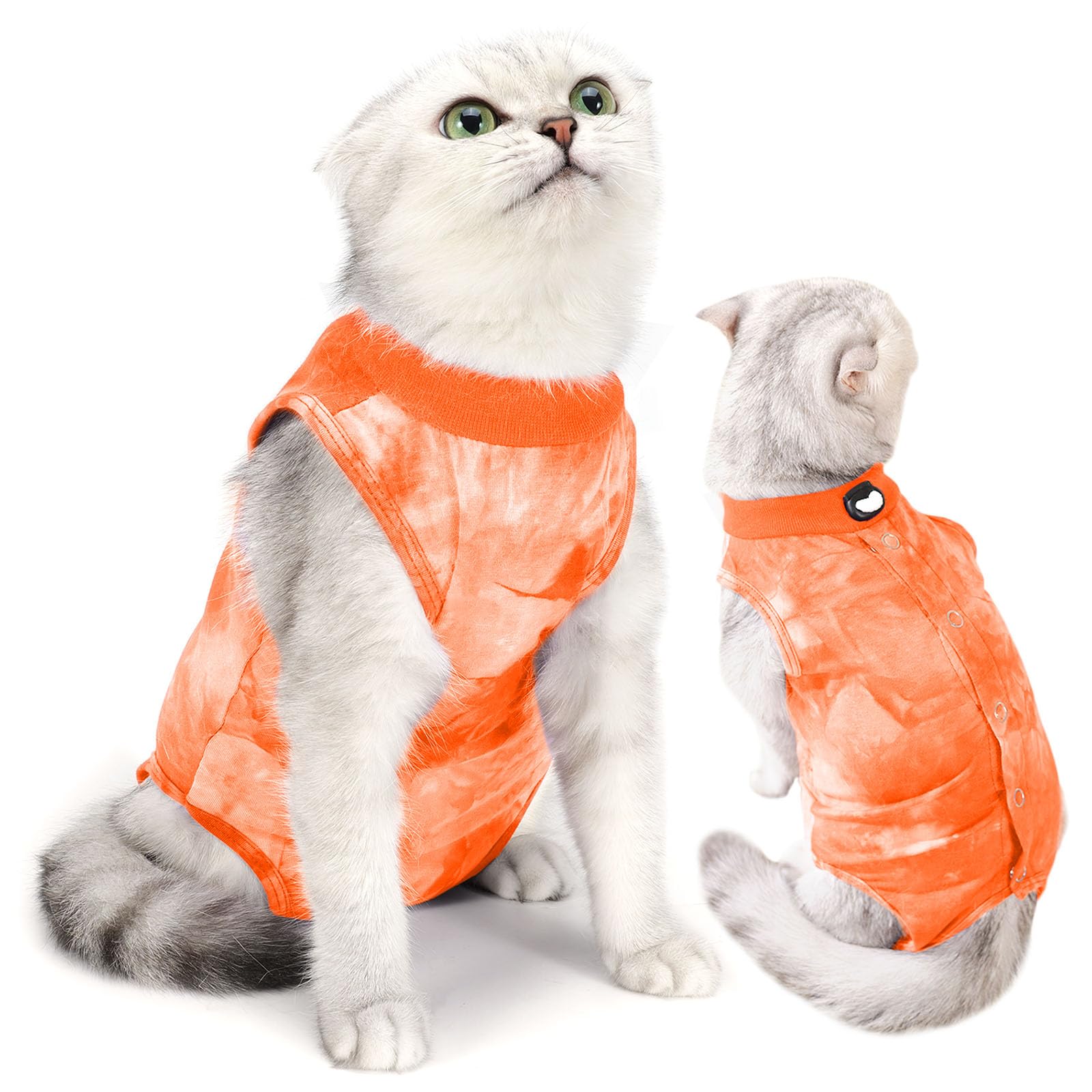 LIANZIMAU Body Post Operatorio Gatto Femmina Tuta Gatto Post Intervento Tutina Gatto Post Operatoria Tuta di Recupero per Gatto Dopo Chirurgia Gattino Sterilizzazione Vestiti per Gatti