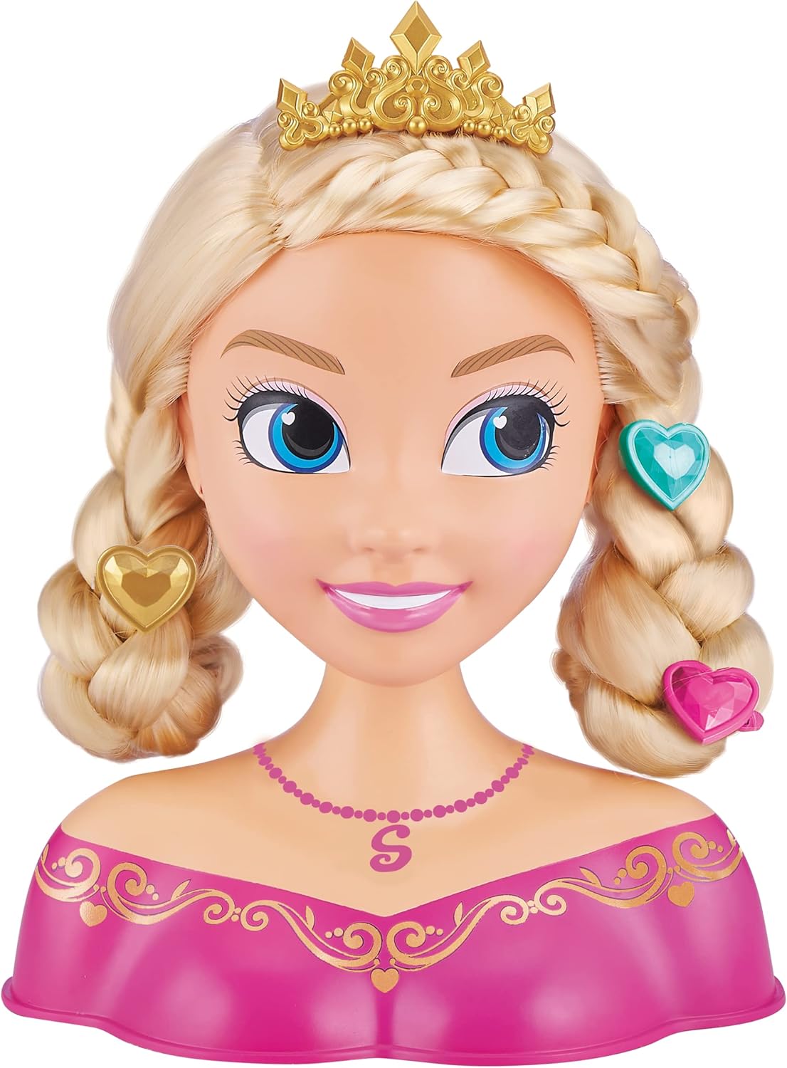 Sparkle Girlz Princess Hair Styling Head with 14 Accessories by ZURU,Multi,10097