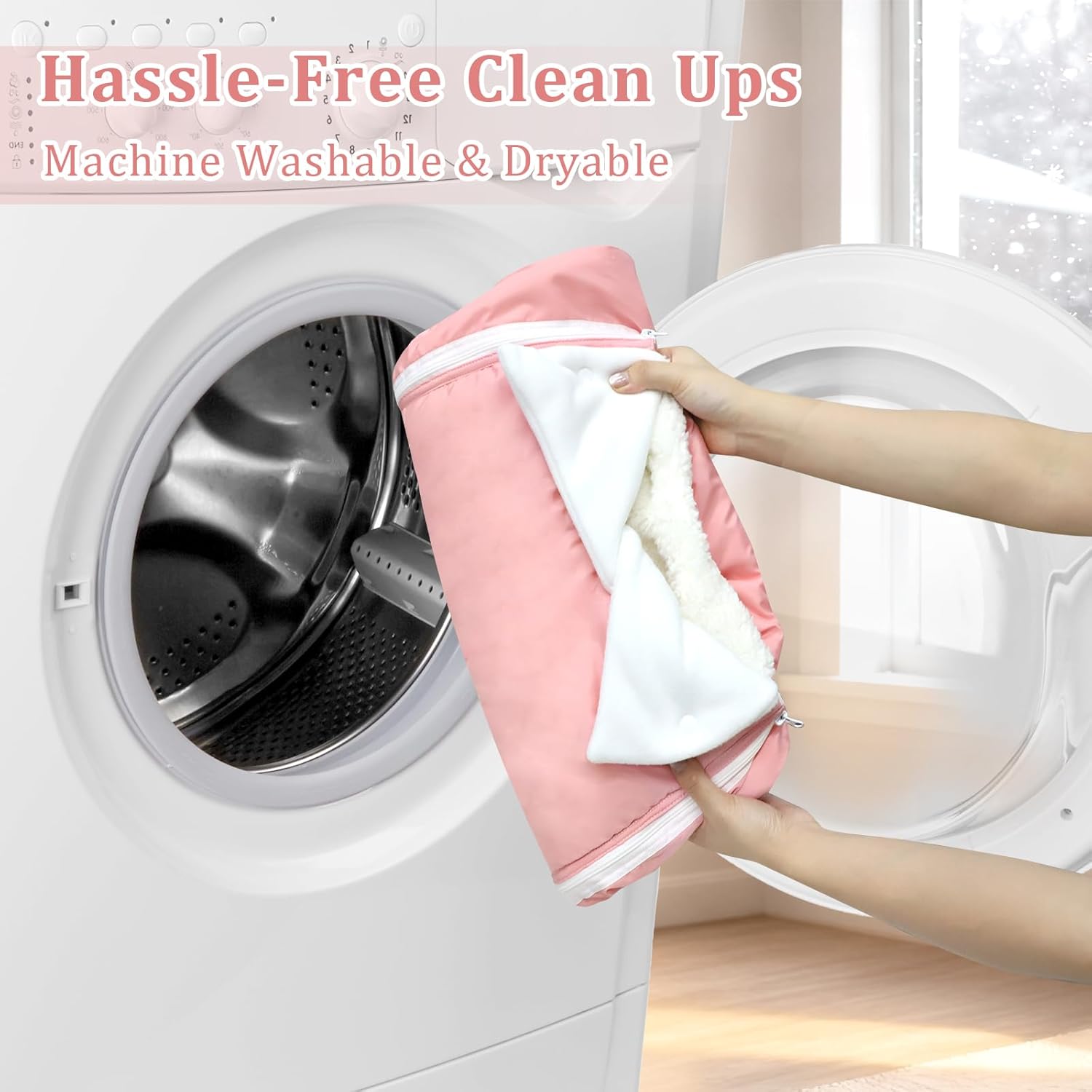 Car Seat Cover Baby Winter, Waterproof Carseat Covers Newborn Girl, Windproof Infant Car Seat Cover Warm & Breathable Use Universal Pink - Image 7