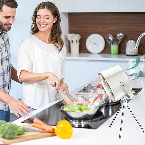 Miniatura 2 de Campanas extractoras de escritorio, campana extractora portátil con 3 velocidades de viento, campana extractora portátil para cocinar, ventilador