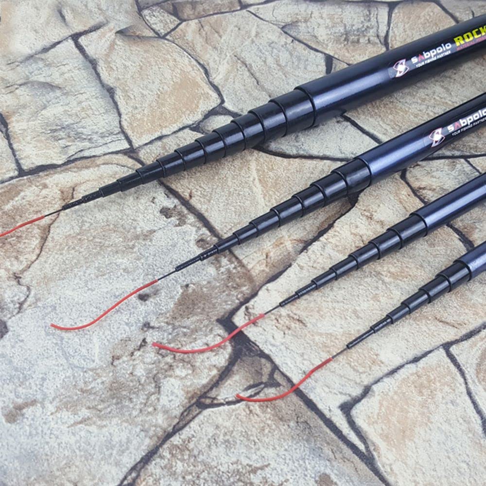 Angelrute, Teleskoprute Teleskop Angelrute Carbon Fiber Stream See Hand Pol Karpfen Tragbare Angelruten Tackle