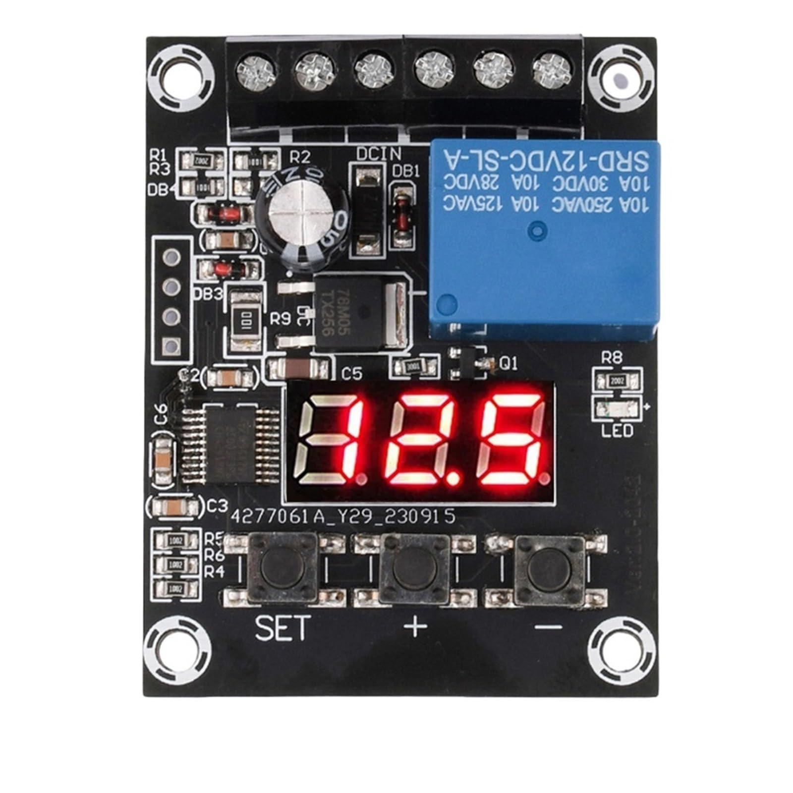 Module de détection de courant continu 12V avec relais et affichage numérique - 4