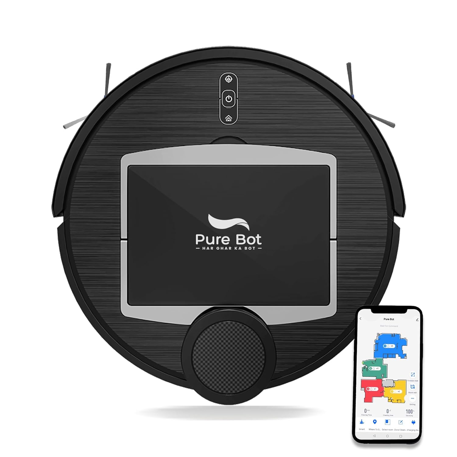 Pure Bot - GB Classic C1 - Robot Vacuum Cleaner High Suction Power 3000 ...