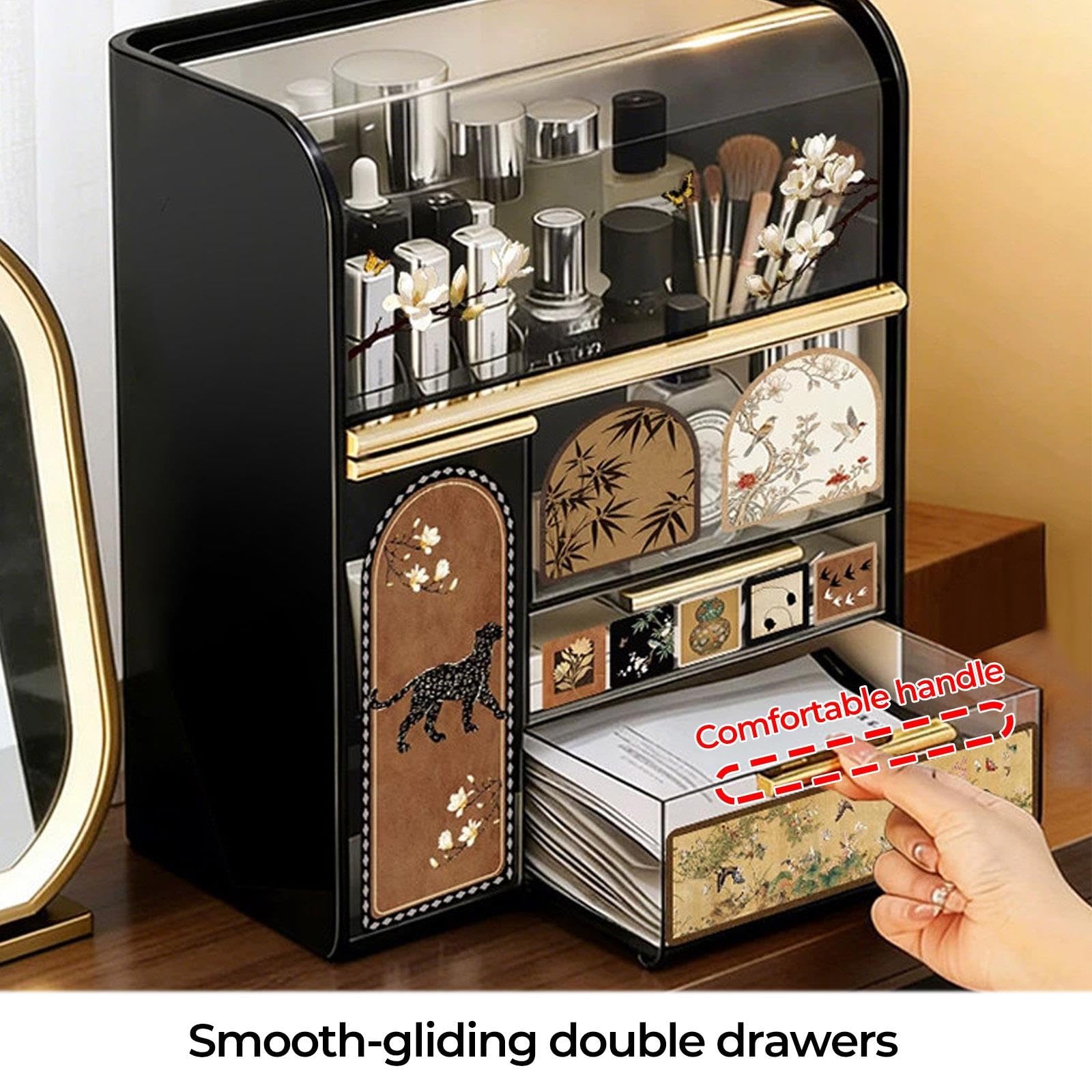 Make-up-Organizer, Kosmetik-Aufbewahrungsbox mit transparentem Deckel