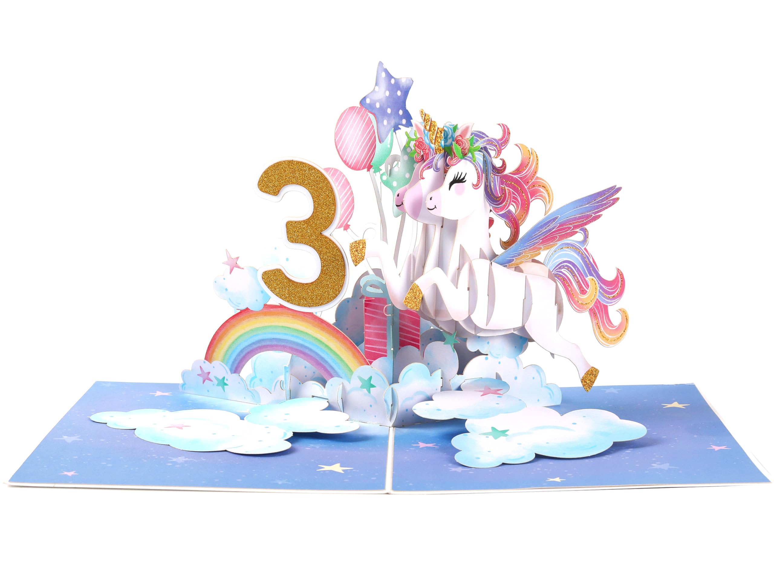 Liif Tarjeta De Felicitación 3D De Unicornio Mágico Para Todas Las  Ocasiones, Tarjeta Del Día De, image size:2560x1920