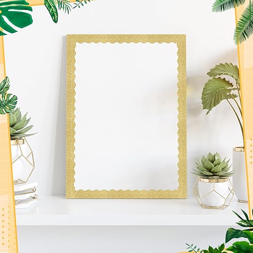 Miniatura 4 de Containlol Bordes de tablón de anuncios de 118 pies, 120 hojas con purpurina, decoración de aula, bordes festoneados para otoño, invierno,