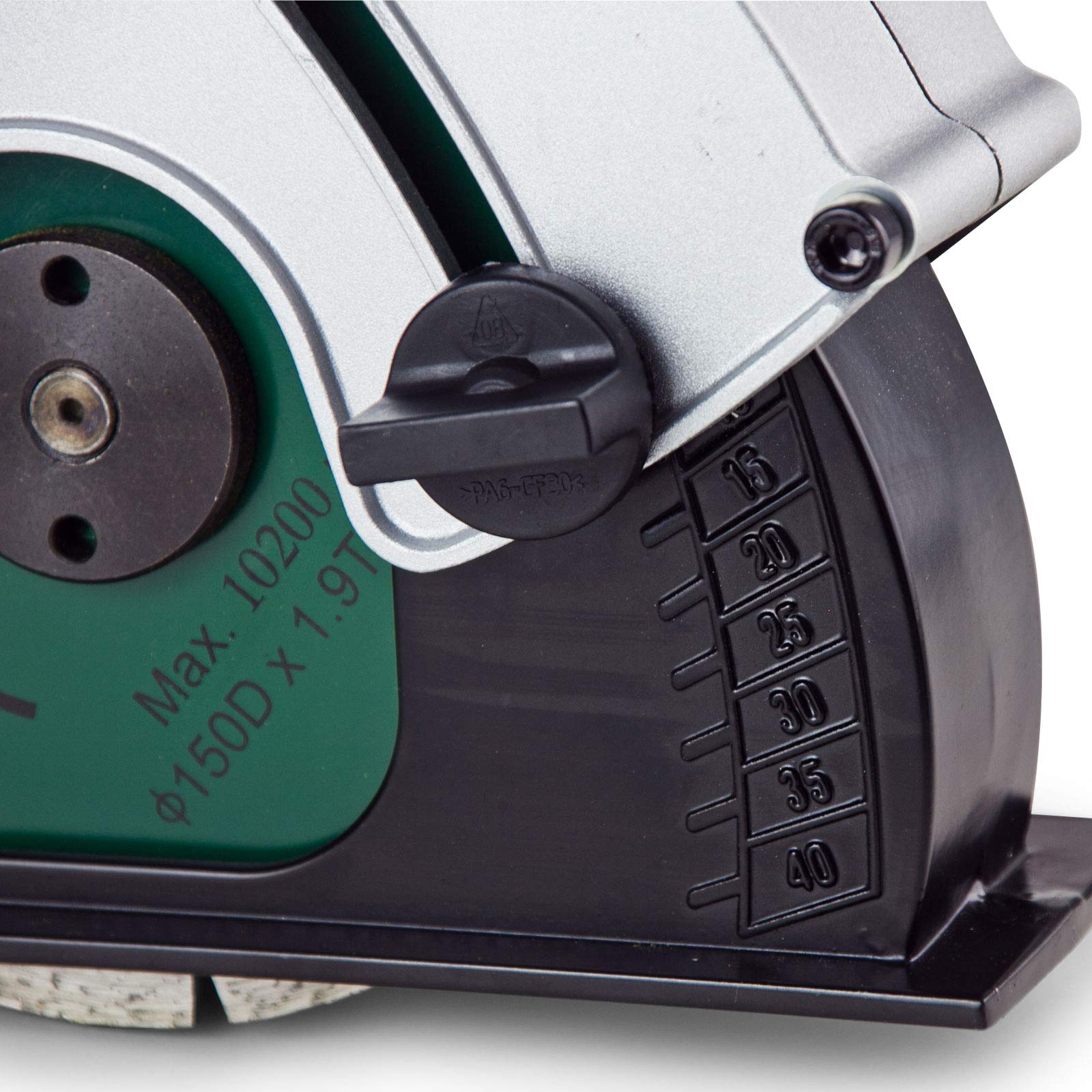 Grafner Mauernutfräse mit Laser, kraftvolle 1700 Watt mit 4000 U/min, incl. 2x Ø 150 mm Diamant-Trennscheiben, Staubabsaugung, Nutbreite 14-29mm, Nuttiefe 10-40mm, Mauerfräse Schlitzfräse