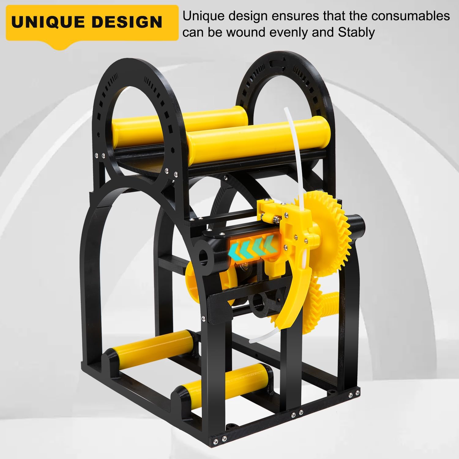 3D Industrial Filament Respooler – Heavy Duty 3D Printer Spool Rewinder for 20cm Spools | Universal Wire/Welding Thread Winder with Smart Tension Control (Manual)