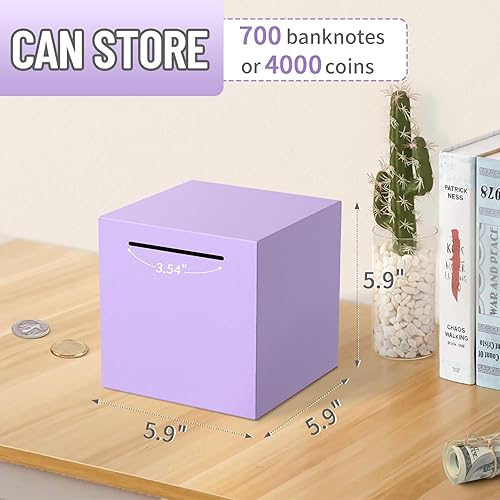 Miniatura 2 de Alcancía para adultos debe romperse para abrir, alcancía irrompible de acero inoxidable para adultos, caja de ahorro de metal para ahorrar dinero en