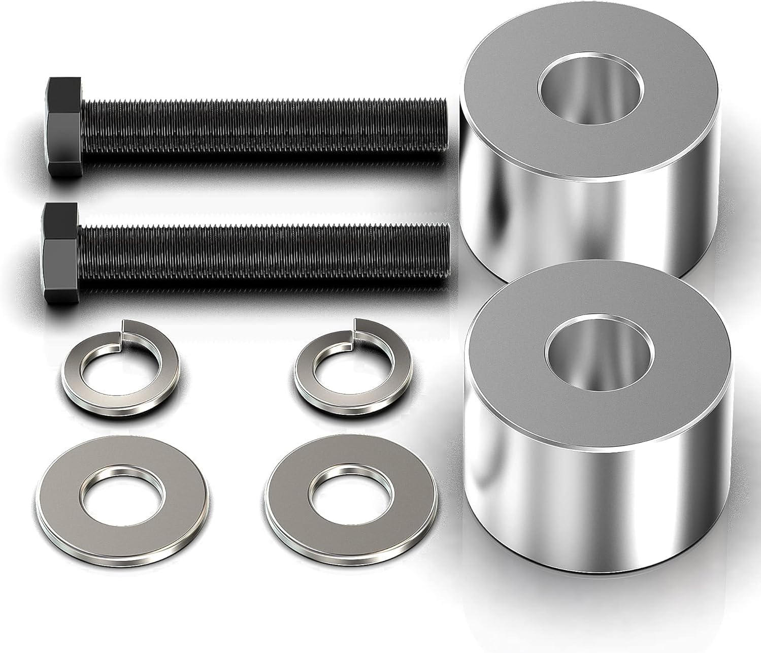 MZS Front Bump Stop Relocation Spacers Kit Compatible with 2005-2022 F250 F350 Super-Duty 4WD Not for 2WD