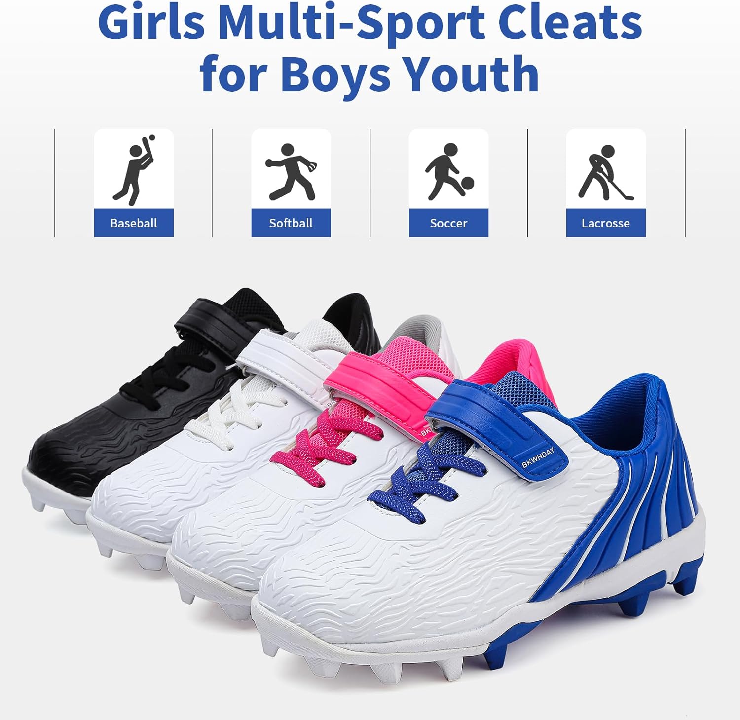 Girls Softball Cleats Turf Baseball Shoes for Youth Kids Boys Lightweight Performance Supportive - Image 4