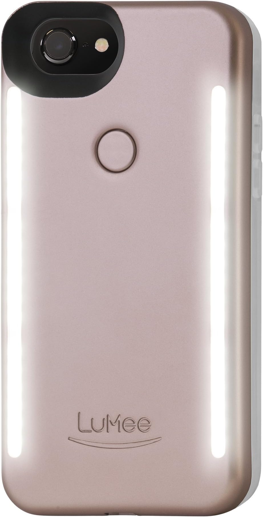 LuMee Duo for iPhone 8/7/6s/6, The and Authentic Patent Protected Selfie Case - Rose Matte