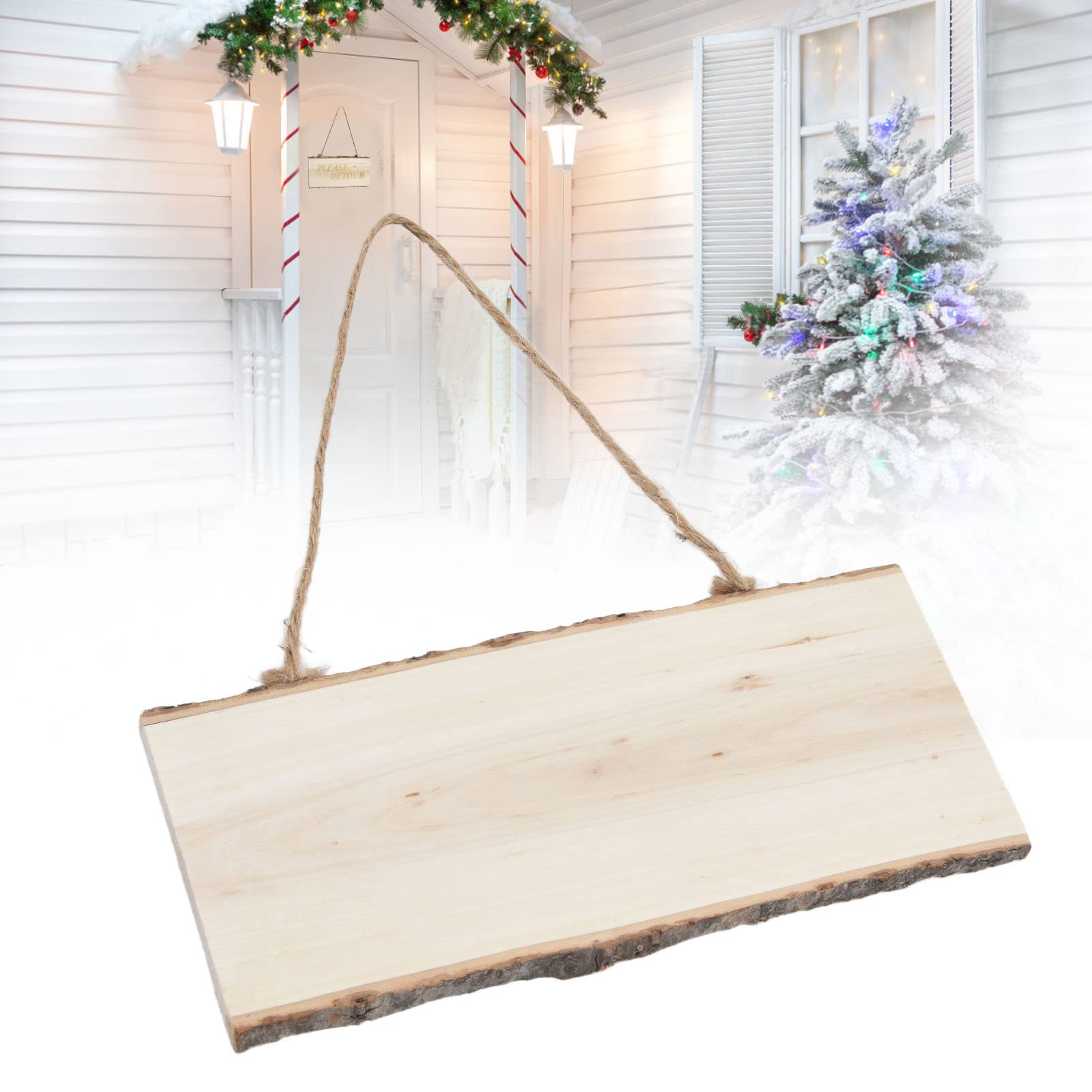 DIY dekoracje wiszące na drzwi, 10 szt. Drewniany znak powitalny wisząca tablica znak malowanie kolorowanka niedokończone okleiny drewniane do ogrodu weselnego 10cm x 25cm