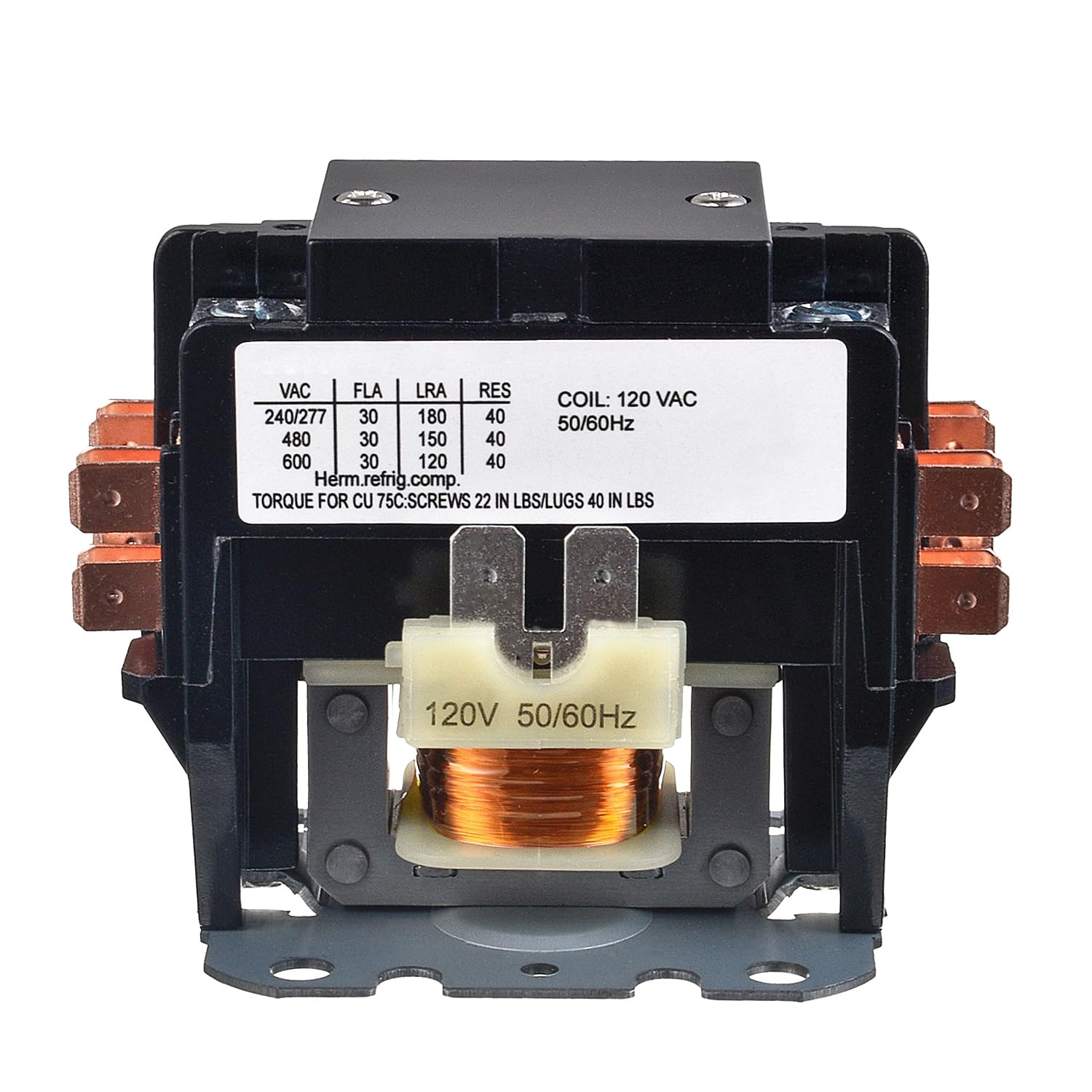 Snapklik.com : 2 Poles FLA 30 Amp Coil 120 VAC Air Conditioner ...