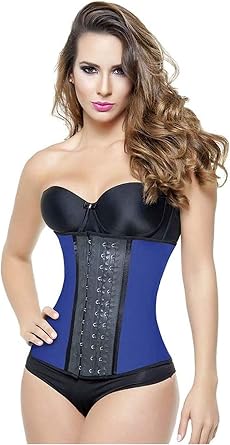 Ann Michell Waist Trainer w/ 3 Hooks 34/S, Blue
