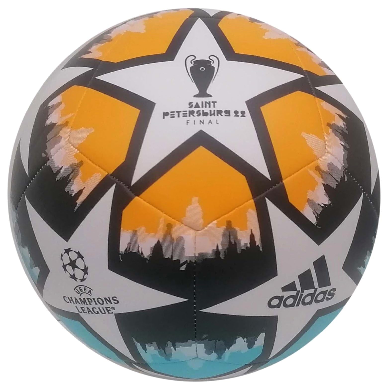 adidas Unisex-Adult UCL Training Texture St. Petersburg Soccer Ball White/Panton 5