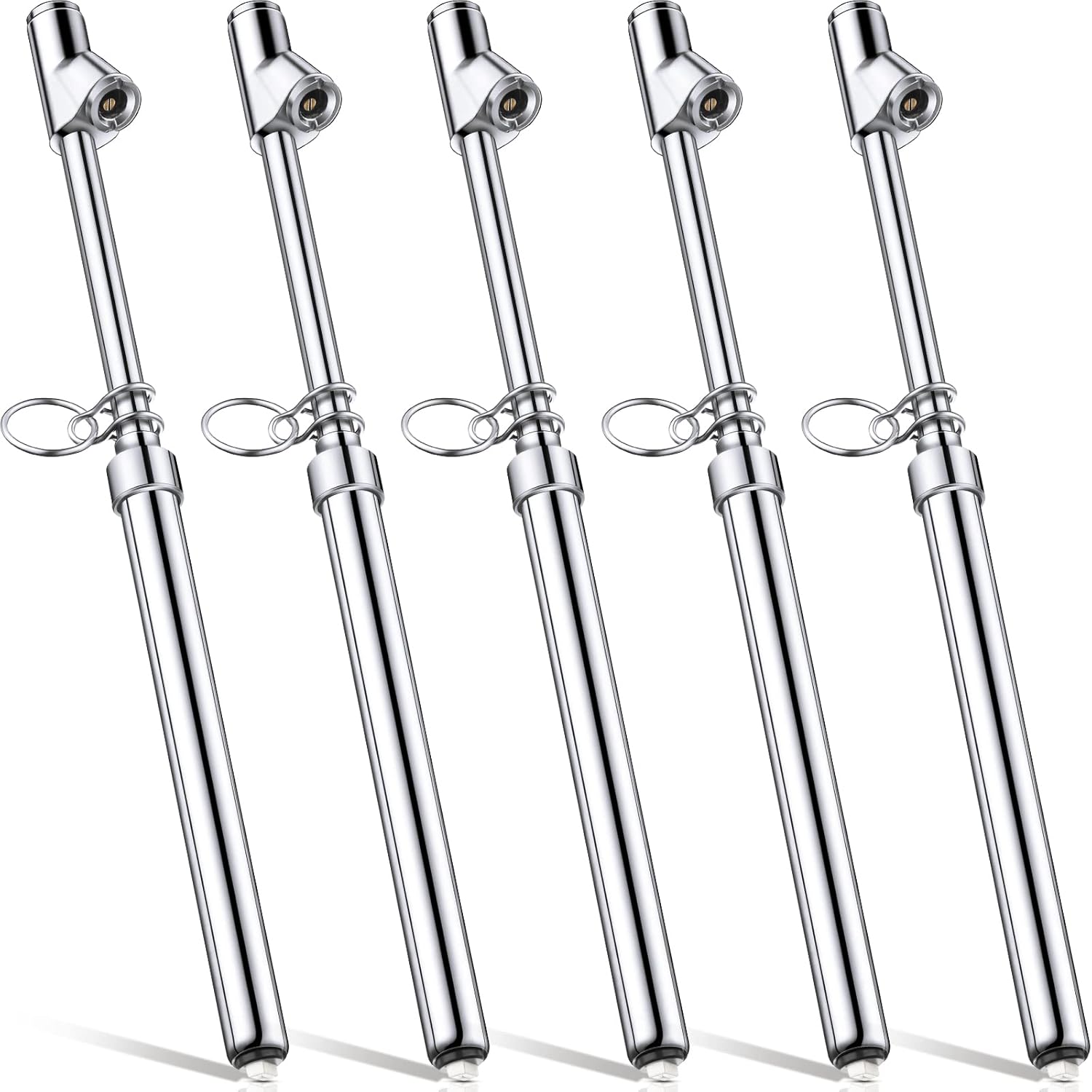 Yunsailing 5-Pack Dual Head Tire Pressure Gauges 10-150 PSI Heavy Duty Pencil Gauges for Cars Trucks Bikes Motorcycles