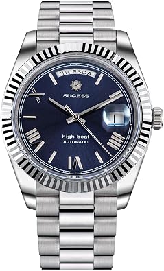Sugess Date and Day 40mm S433.02 Mechanical Automatic Peacock SL3034 Mens Wrist Watch Seagull 1963